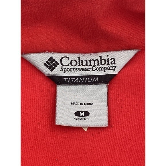 Columbia Titanium Red Soft Shell Zip Jacket Women's Medium Full Zip Omni Shield - Picture 3 of 15